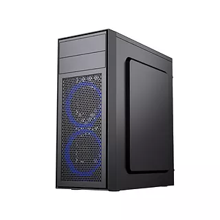 Gembird Obudowa Midi Tower Fornax M100B ATX niebiesie wentylatory Czarna