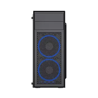 Gembird Obudowa Midi Tower Fornax M100B ATX niebiesie wentylatory Czarna