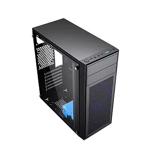 Gembird Obudowa Midi Tower Fornax M100B ATX niebiesie wentylatory Czarna