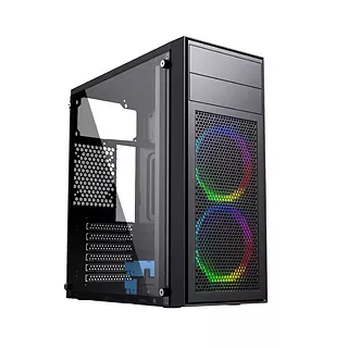 Gembird Obudowa Midi Tower Fornax M100RGB ATX wentylatory RGB Czarna