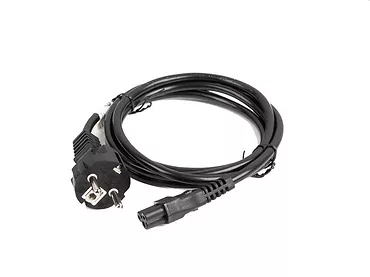 Lanberg Kabel zasilający laptop(miki) CEE 7/7 -> IEC 320 C5 1.8m VDE prosty, czarny