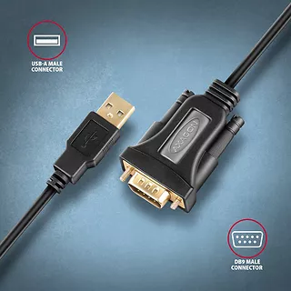 AXAGON ADS-1PQN Adapter USB 2.0 > RS-232 Port szeregowy, 1,5m kabel, chip FTDI