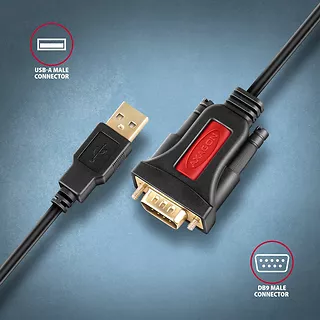 AXAGON ADS-1PSN Adapter USB 2.0 > RS-232 Port szeregowy, 1.5m kabel, chip Prolific