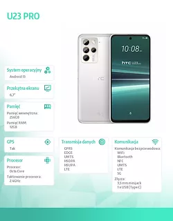 HTC Smartfon U23 PRO 12/256GB biały