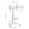 Techly Stojak mobilny LCD/LED 50-92cali, 70kg, z półką