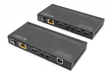 Digitus Przedłużacz/Extender HDMI 4K 60Hz 150m po skrętce Cat.6A/7/8 HDBaseT HDCP2.2 IR EDID PoC, zestaw