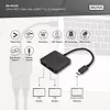 Digitus Hub/Koncentrator wideo 2-portowy USB Typ C/2x DisplayPort 4K/60Hz HDR HDCP 2.2 MST
