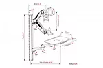 Digitus Ramię naścienne pojedyncze 1xLCD + klawiatura, max. 32" i 8kg uchylno-obrotowe 360° (PIVOT)