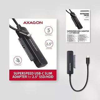 AXAGON ADSA-FP2C Adapter USB-C 5Gbps SATA 6G 2.5" HDD/SSD FASTPort2