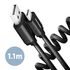 AXAGON BUCM-AM20TB Kabel Twister USB-C - USB-A, 1.1m, USB2.0 3A, ALU