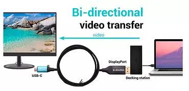i-tec Adapter USB-C DisplayPort Bi-Directional 8K/30Hz 150cm