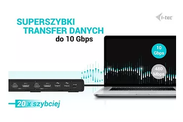 i-tec Stacja dokująca USB 3.0 / USB-C / Thunderbolt 3 Dual Display Gen2 + Power Delivery 100W