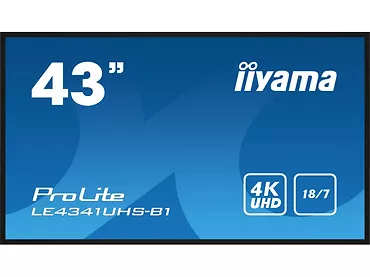 IIYAMA Monitor wielkoformatowy 43 cale LE4341UHS-B1 IPS,4K,18/7,LAN,USB,HDMI