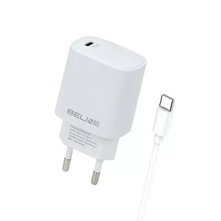 Beline Ładowarka sieciowa 20W USB-C + kabel USB-C, biała