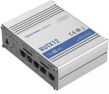 TELTONIKA Router LTE RUTX12 (Cat 6), WiFi, BLE,  GNSS, Ethernet