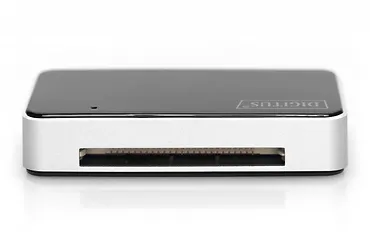 Digitus Czytnik kart 6-portowy USB 2.0, uniwersalny, Czarno-srebrny