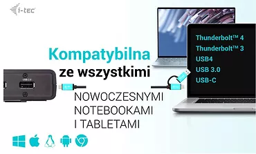 i-tec Stacja dokująca USB 3.0 / USB-C / Thunderbolt 2x HDMI + Power Delivery 85W