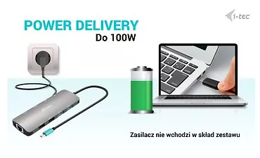 i-tec Stacja dokująca USB-C Metal Nano 2x HDMI Display + Power Delivery 100W