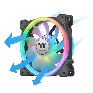 Thermaltake Wentylator SwaFan 12 RGB + kontroler + zamienne łopatki (reverse), czarny