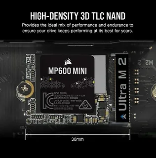 Corsair Dysk SSD 1TB MP600 MINI 4800/4800 MB/s PCIe Gen 4.0 x4 M.2 2230