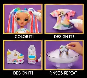 Mga Lalka Rainbow High Color & Create Fashion DIY Green Eyes