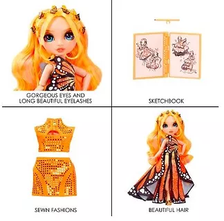 Mga Lalka Rainbow High Fantastic Fashion - ORANGE - Poppy Rowan