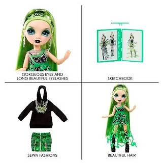 Mga Lalka Rainbow High Fantastic Fashion - GREEN - Jade Hunter