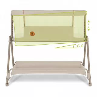Lionelo Łóżeczko dostawne Luna Beige Sand 2 w 1