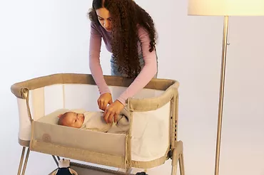 Lionelo Łóżeczko dostawne Luna Beige Sand 2 w 1