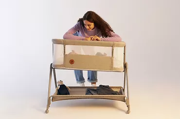 Lionelo Łóżeczko dostawne Luna Beige Sand 2 w 1