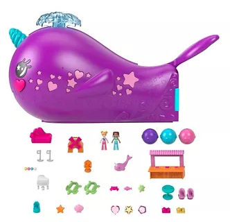 Mattel Zestaw Polly Pocket Narwal Łódź Podwodna