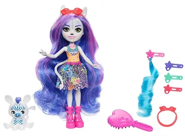 Mattel Lalka Deluxe Enchantimals Zebra