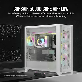 Corsair Obudowa  5000D CORE TG Airflow Mid-Tower biała