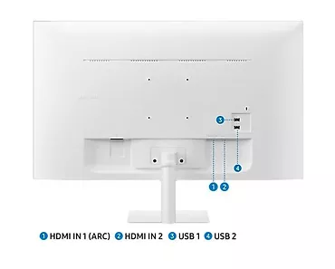Samsung Monitor 27 cali LS27CM501EUXDU VA 1920x1080 FHD 16:9 2xHDMI 4ms(GTG) WiFi/BT głośniki płaski biały SMART 2 lata d2d
