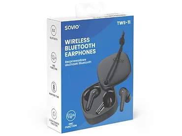 Słuchawki bezprzewodowe SAVIO TWS-11 Bluetooth 5.3 Bateria 8h