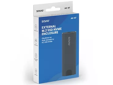 Obudowa na dysk zewnętrzny M.2 SSD NVMe SAVIO AK-67