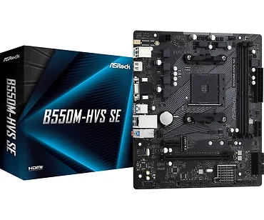 ASRock Płyta gł&oacute;wna B550M-HVS SE AM4 2DDR4 HDMI/D-SUB M.2 mATX