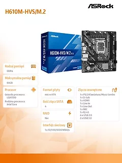 ASRock H610M-HVS/M.2 R2.0 s1700 2DDR4 DP/HDMI mATX