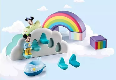 Playmobil Zestaw z figurkami 1.2.3 Disney 71319 Domek w chmurach Miki i Minnie