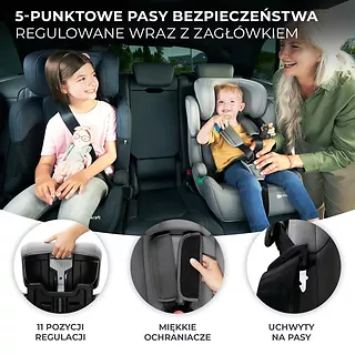 Kinderkraft Fotelik samochodowy COMFORT UP i-Size 76-150 cm BLACK 9-36kg