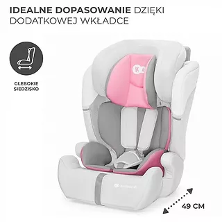 Kinderkraft Fotelik samochodowy COMFORT UP i-Size 76-150 cm PINK 9-36kg