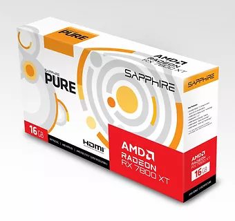 Sapphire Technology Karta graficzna Radeon RX 7800 XT PURE GAMING OC 16GB GDDR6 256bit 2DP