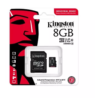 Kingston Karta pamięci microSD  8GB CL10 UHS-I Industrial bez adaptera