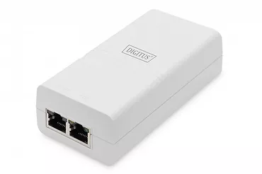 Digitus Zasilacz/Adapter PoE 802.3af, max. 48V 15.4W Gigabit 10/100/1000 Mbps, aktywny, Biały