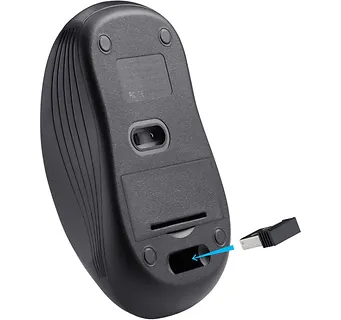 Defender Mysz bezprzewodowa Silent Click Bit MB-205 RF 1200DPI 3P Czarna