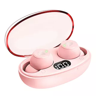 Onikuma Słuchawki bezprzewodowe douszne gamingowe T305 różowe