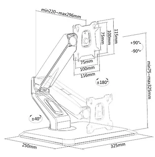 Techly Uchwyt do monitora 17-32 cale, 10kg