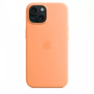 Apple Etui silikonowe z MagSafe do iPhonea 15  - pomarańczowy sorbet