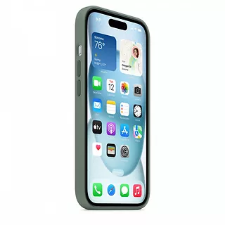 Apple Etui silikonowe z MagSafe do iPhonea 15  - cyprysowe