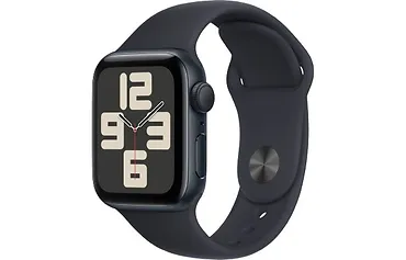 Apple Watch SE GPS, 40mm Koperta z aluminium w kolorze p&oacute;łnocy z paskiem sportowym w kolorze p&oacute;łnocy - M/L